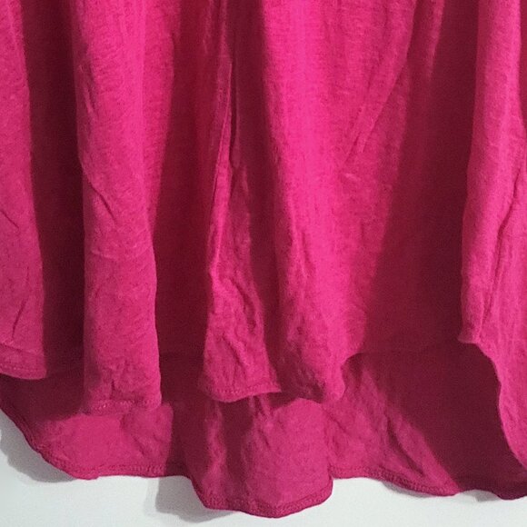 Tahari Womens Pink 100% Linen V-Neck T-Shirt Size 1X Short Sleeve Top Coastal - Picture 5 of 9